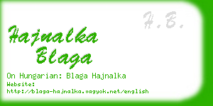 hajnalka blaga business card